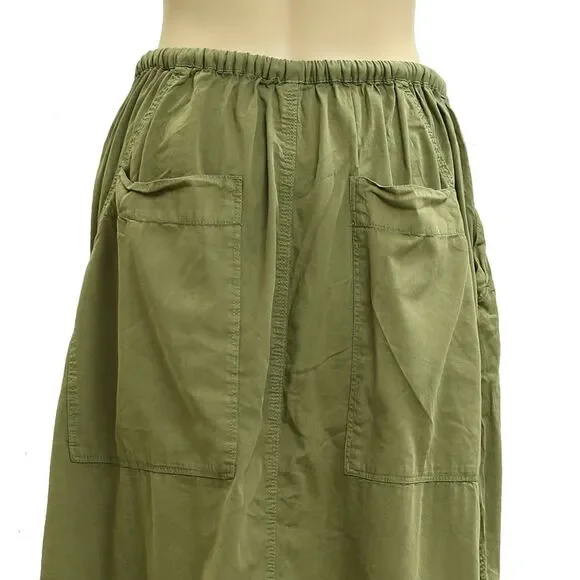 Free People Picture Perfect Parachute Maxi Skirt Pull-on Cotton Solid XS 282491 - Picture 7 of 7